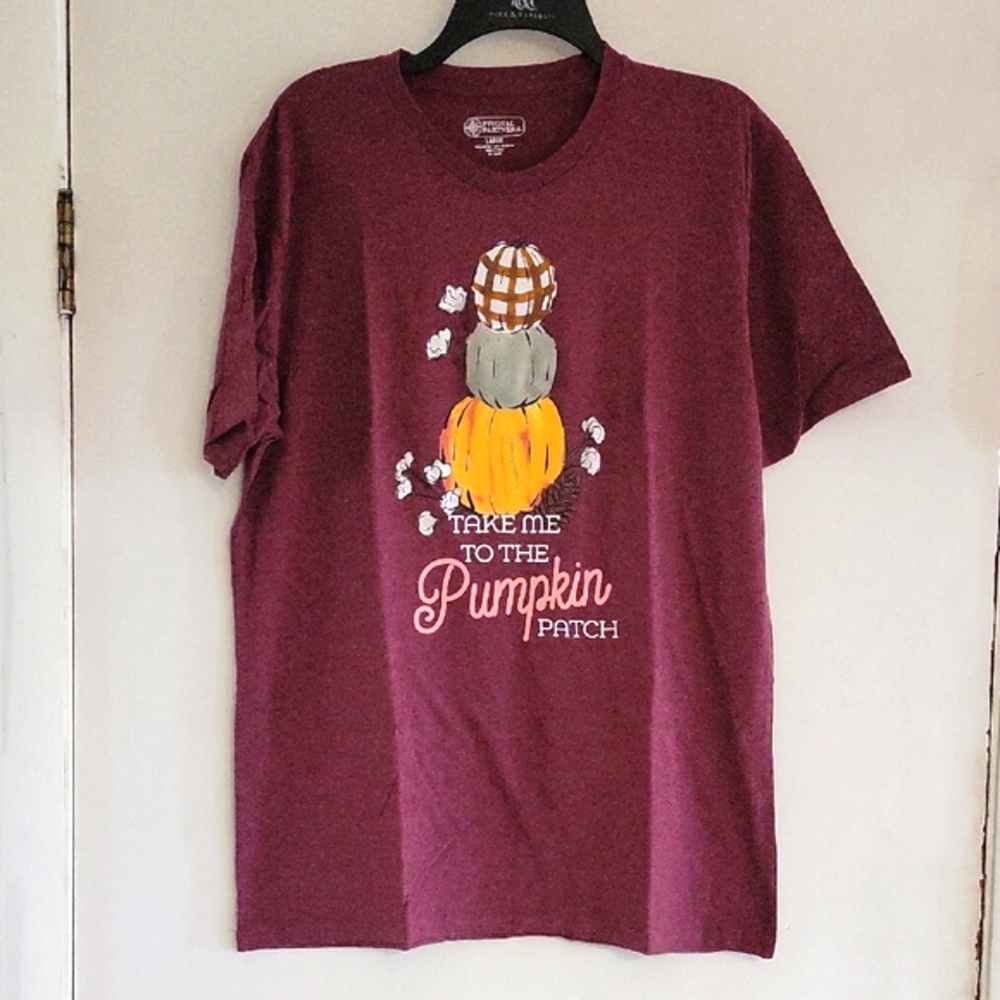 NWOT Maroon Pumpkin Patch Tee